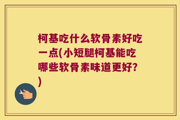 柯基吃什么软骨素好吃一点(小短腿柯基能吃哪些软骨素味道更好?)