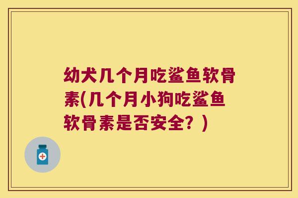 幼犬几个月吃鲨鱼软骨素(几个月小狗吃鲨鱼软骨素是否安全?)