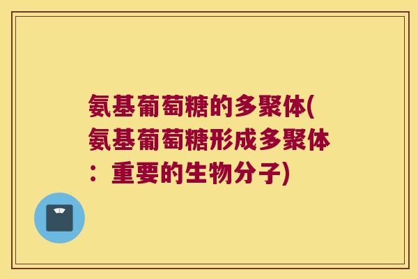 氨基葡萄糖的多聚体(氨基葡萄糖形成多聚体:重要的生物分子)