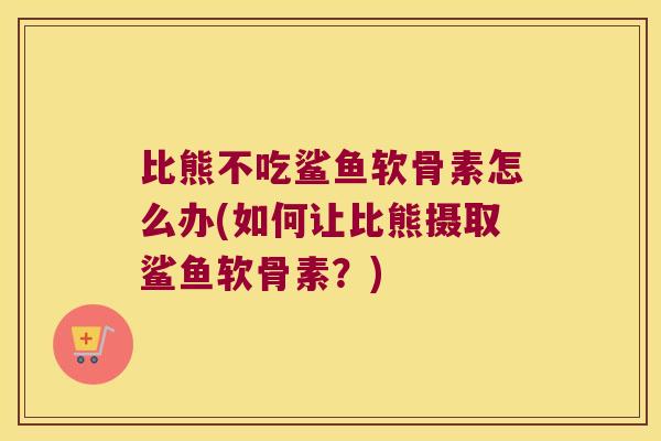 比熊不吃鲨鱼软骨素怎么办(如何让比熊摄取鲨鱼软骨素?)