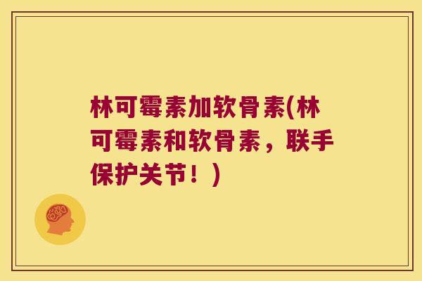 林可霉素加软骨素(林可霉素和软骨素,联手保护关节!)