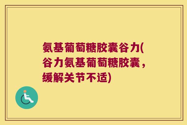 氨基葡萄糖胶囊谷力(谷力氨基葡萄糖胶囊,缓解关节不适)