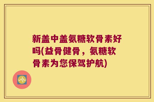 新盖中盖氨糖软骨素好吗(益骨健骨,氨糖软骨素为您保驾护航)