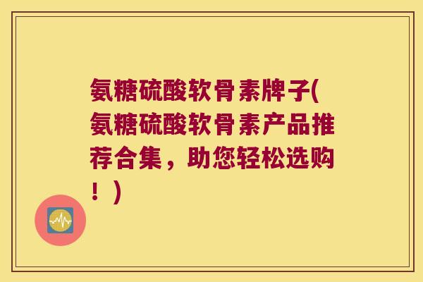 氨糖硫酸软骨素牌子(氨糖硫酸软骨素产品推荐合集,助您轻松选购!)