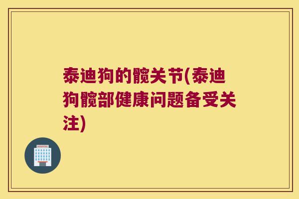 泰迪狗的髋关节(泰迪狗髋部健康问题备受关注) 泰迪狗的髋关节(泰迪狗髋部健康问题备受关注)