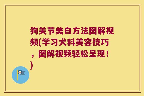 狗关节美白方法图解视频(学习犬科美容技巧,图解视频轻松呈现!)