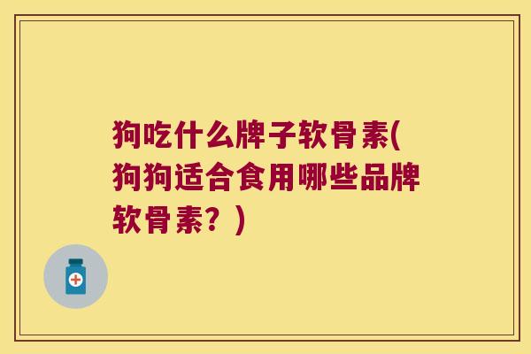 狗吃什么牌子软骨素(狗狗适合食用哪些品牌软骨素?)