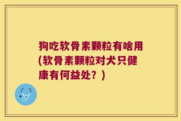 狗吃软骨素颗粒有啥用(软骨素颗粒对犬只健康有何益处?)