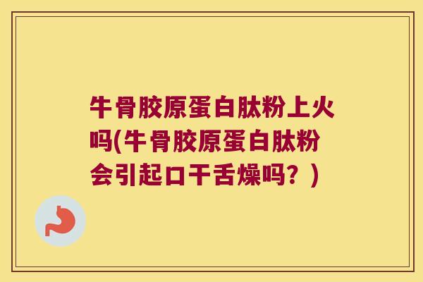 牛骨胶原蛋白肽粉上火吗(牛骨胶原蛋白肽粉会引起口干舌燥吗?)