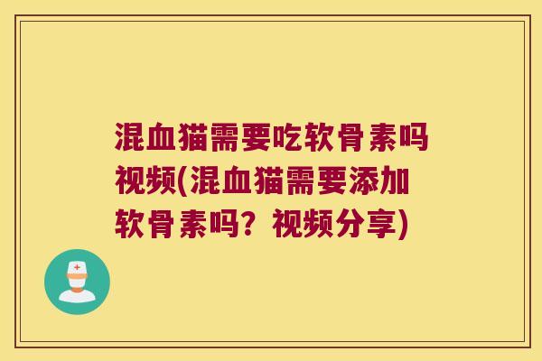 混血猫需要吃软骨素吗视频(混血猫需要添加软骨素吗?视频分享)