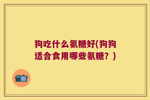 狗吃什么氨糖好(狗狗适合食用哪些氨糖?)