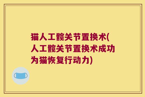 猫人工髋关节置换术(人工髋关节置换术成功为猫恢复行动力)