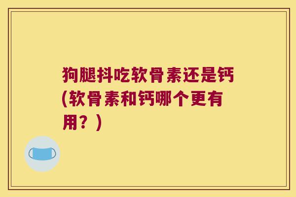 狗腿抖吃软骨素还是钙(软骨素和钙哪个更有用?)