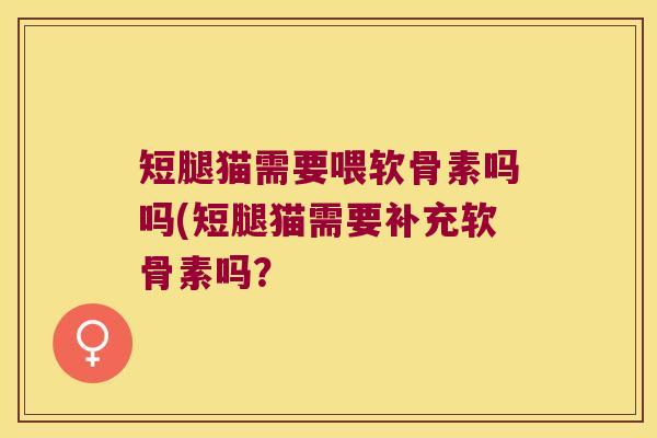 短腿猫需要喂软骨素吗吗(短腿猫需要补充软骨素吗?