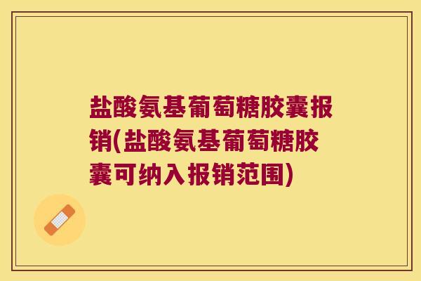 盐酸氨基葡萄糖胶囊报销(盐酸氨基葡萄糖胶囊可纳入报销范围)