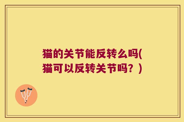猫的关节能反转么吗(猫可以反转关节吗?)