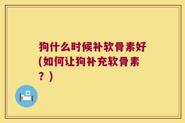 狗什么时候补软骨素好(如何让狗补充软骨素?)