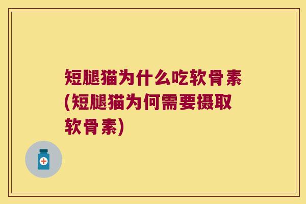 短腿猫为什么吃软骨素(短腿猫为何需要摄取软骨素)
