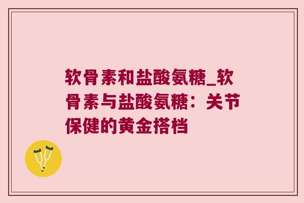 软骨素和盐酸氨糖_软骨素与盐酸氨糖:关节保健的黄金搭档