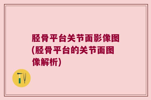 胫骨平台关节面影像图(胫骨平台的关节面图像解析)