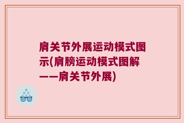 肩关节外展运动模式图示(肩膀运动模式图解——肩关节外展)