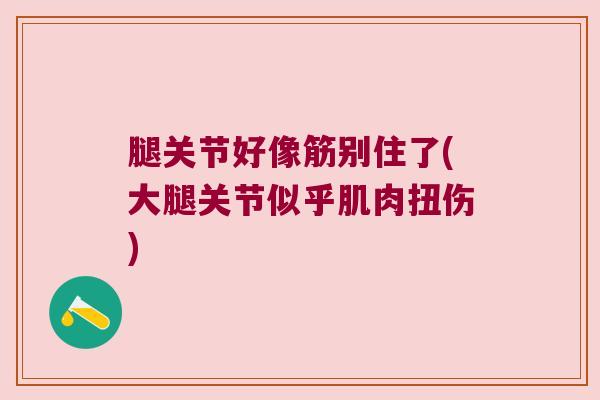 腿关节好像筋别住了(大腿关节似乎肌肉扭伤)