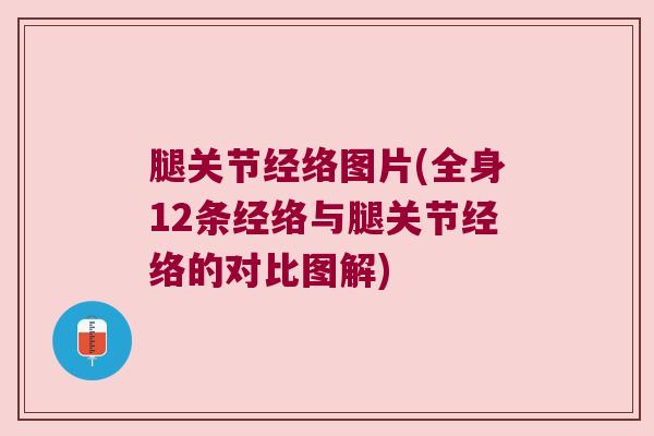 腿关节经络图片(全身12条经络与腿关节经络的对比图解) 腿关节经络图片(全身12条经络与腿关节经络的对比图解)