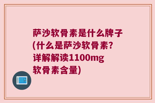 萨沙软骨素是什么牌子(什么是萨沙软骨素？详解解读1100mg软骨素含量)