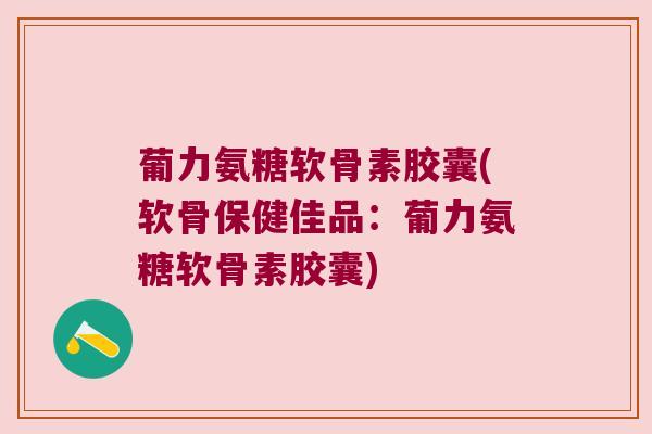 葡力氨糖软骨素胶囊(软骨保健佳品:葡力氨糖软骨素胶囊)