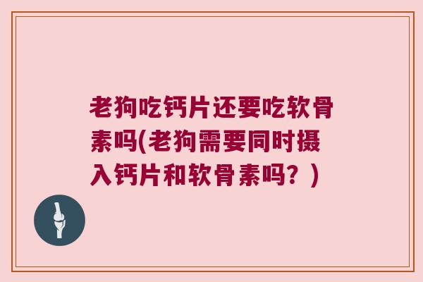 老狗吃钙片还要吃软骨素吗(老狗需要同时摄入钙片和软骨素吗?)