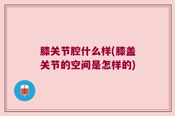 膝关节腔什么样(膝盖关节的空间是怎样的)