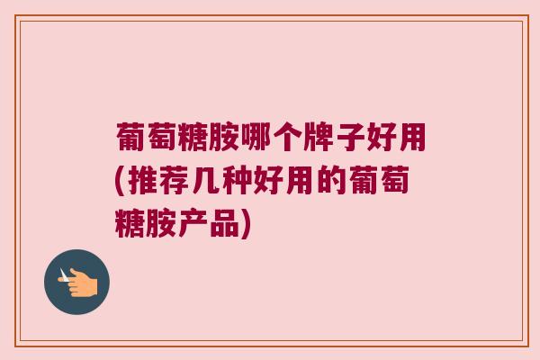 葡萄糖胺哪个牌子好用(推荐几种好用的葡萄糖胺产品)