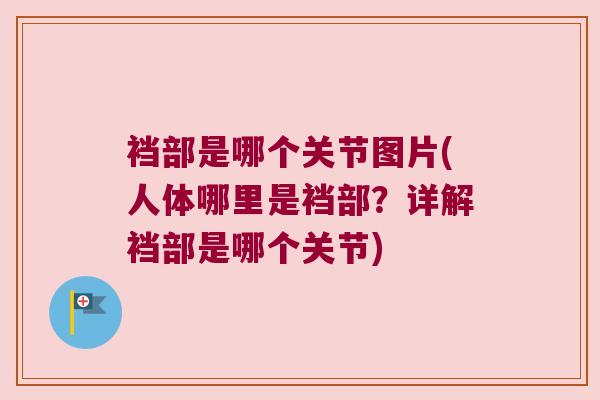 裆部是哪个关节图片(人体哪里是裆部？详解裆部是哪个关节)