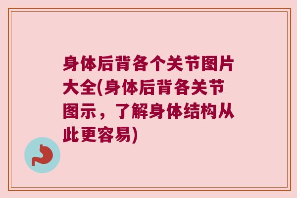 身体后背各个关节图片大全(身体后背各关节图示,了解身体结构从此更容易)