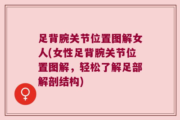 足背腕关节位置图解女人(女性足背腕关节位置图解,轻松了解足部解剖结构)