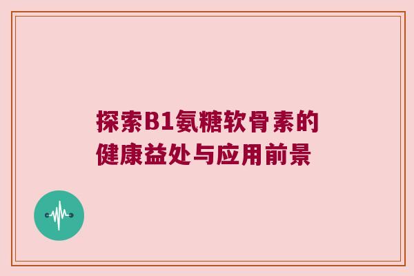 探索B1氨糖软骨素的健康益处与应用前景
