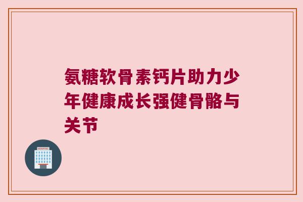 氨糖软骨素钙片助力少年健康成长强健骨骼与关节