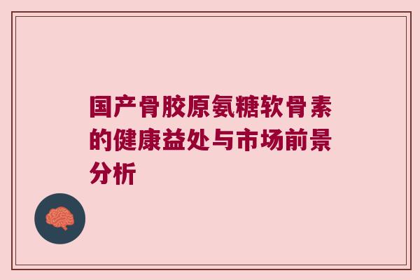 国产骨胶原氨糖软骨素的健康益处与市场前景分析