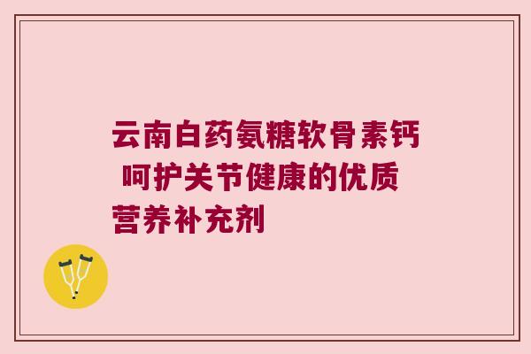 云南白药氨糖软骨素钙 呵护关节健康的优质营养补充剂