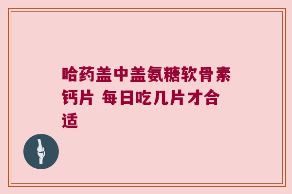 哈药盖中盖氨糖软骨素钙片 每日吃几片才合适 哈药盖中盖氨糖软骨素钙片 每日吃几片才合适