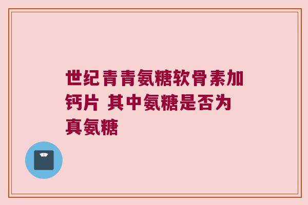 世纪青青氨糖软骨素加钙片 其中氨糖是否为真氨糖