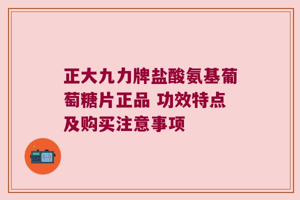 正大九力牌盐酸氨基葡萄糖片正品 功效特点及购买注意事项