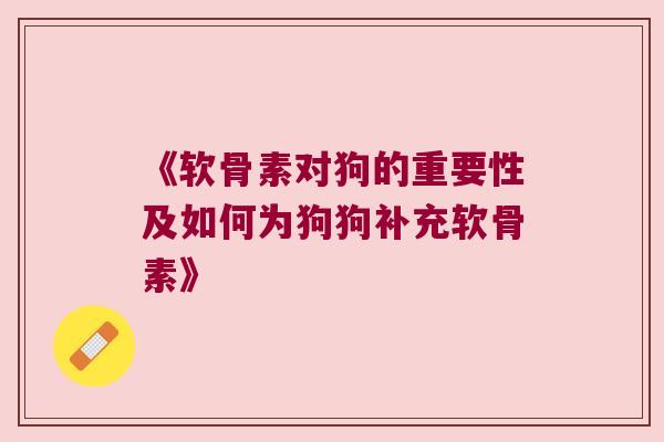 《软骨素对狗的重要性及如何为狗狗补充软骨素》