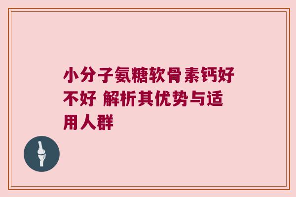 小分子氨糖软骨素钙好不好 解析其优势与适用人群 小分子氨糖软骨素钙好不好 解析其优势与适用人群