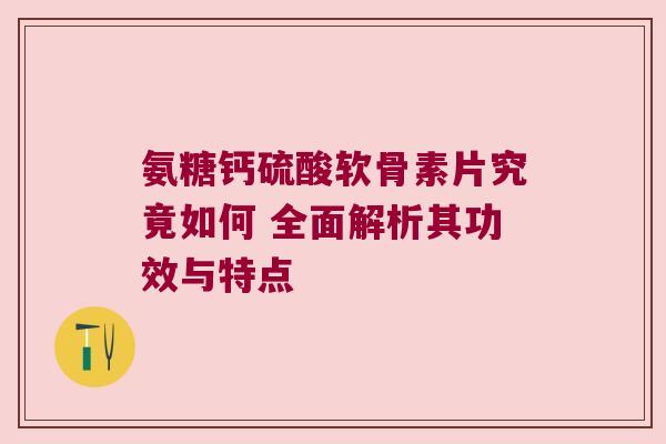 氨糖钙硫酸软骨素片究竟如何 全面解析其功效与特点