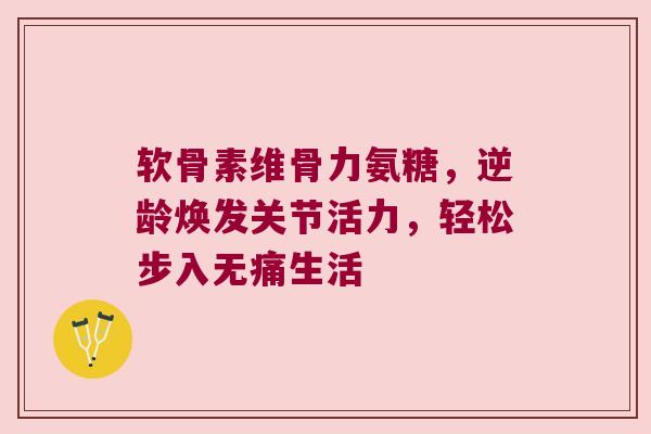 软骨素维骨力氨糖,逆龄焕发关节活力,轻松步入无痛生活