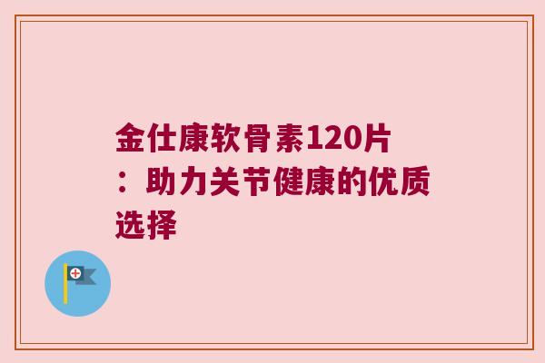 金仕康软骨素120片:助力关节健康的优质选择 金仕康软骨素120片:助力关节健康的优质选择
